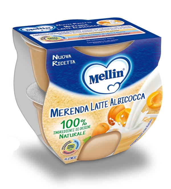 MELLIN MERENDA LATTE ALBICOCCA 2 X 100 G - Fontenova srl