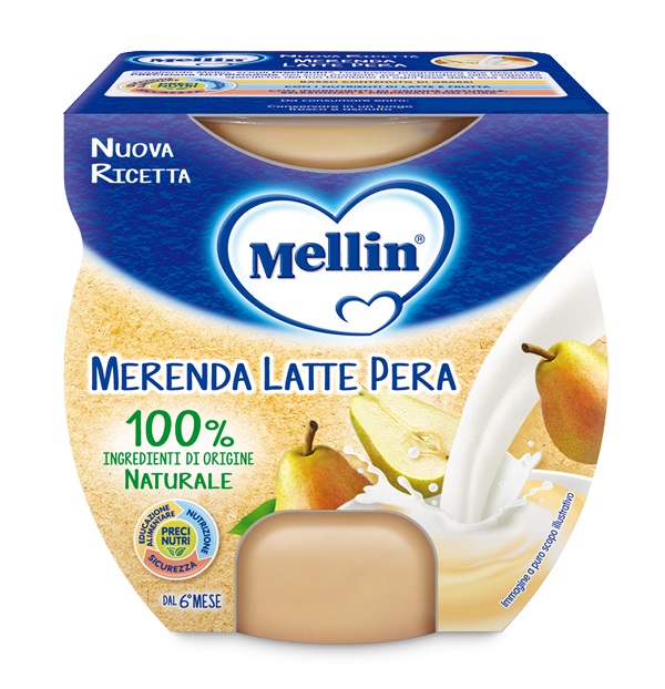 MELLIN MERENDA LATTE PERA 2 X 100 G - Fontenova srl
