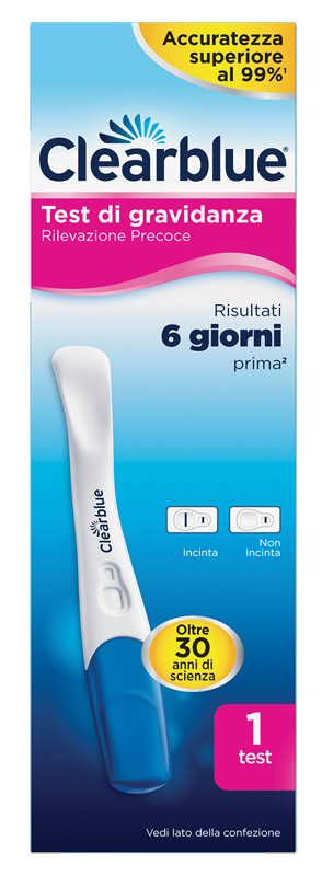 TEST DI GRAVIDANZA CLEARBLUE RILEVAZIONE PRECOCE 1 PEZZO - Fontenova srl