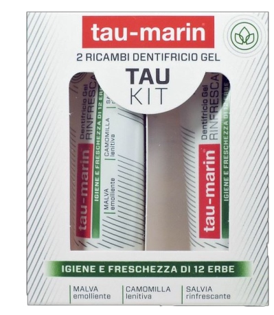 TAU MARIN DENTIFRICIO RINFRESCANTE RICARICA TAU KIT 2X20ML - Fontenova srl
