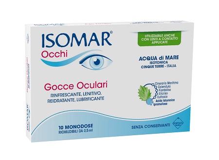 ISOMAR OCCHI GOCCE OCULARI ALL'ACIDO IALURONICO 0,20% 10 FLACONCINI - Fontenova srl