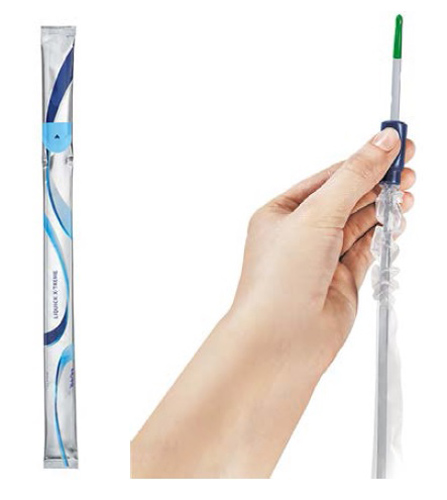 CATETERE VESCICALE AUTOLUBRIFICANTE LIQUICK X-TREME RIVESTIMENTO IDROFILO DIAMETRO CH14 LUNGHEZZA 43 CM PUNTA ERGOTHAN 2 FORI SFALSATI 30 PEZZI - Fontenova srl