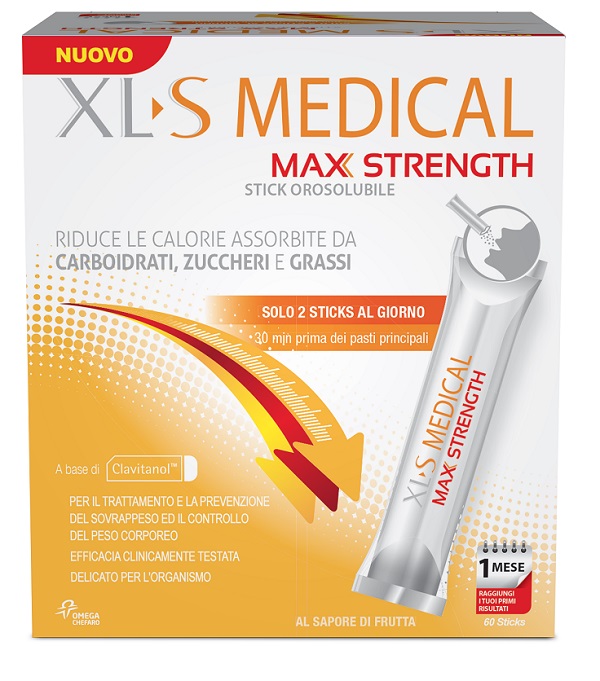 XLS MEDICAL MAX STRENGTH 60 STICK OROSOLUBILI - Fontenova srl