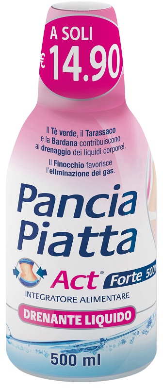 PANCIA PIATTA ACT FORTE DRENANTE LIQUIDO 500 ML - Fontenova srl