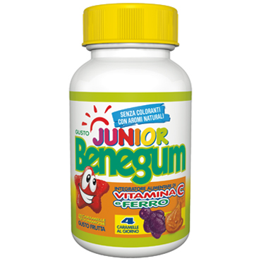 BENEGUM JUNIOR VIT C E FERRO 40 CARAMELLE GOMMOSE GUSTO FRUTTA - Fontenova srl