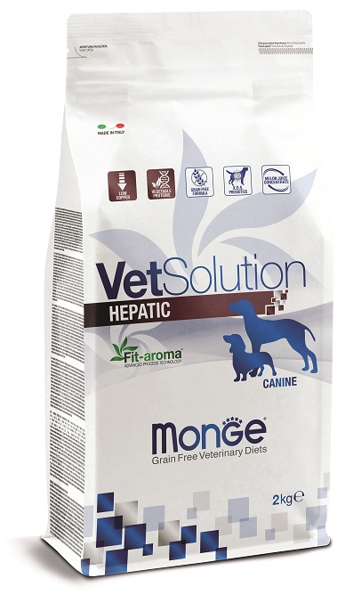 MONGE VET SOLUTION CANINE HEPATIC 2 KG - Fontenova srl
