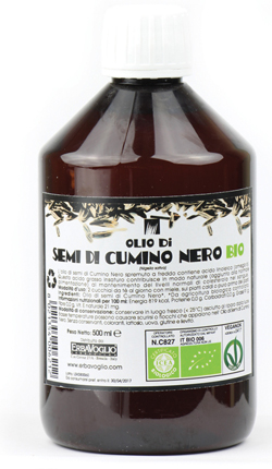OLIO DI SEMI DI CUMINO NERO BIO 500 ML - Fontenova srl