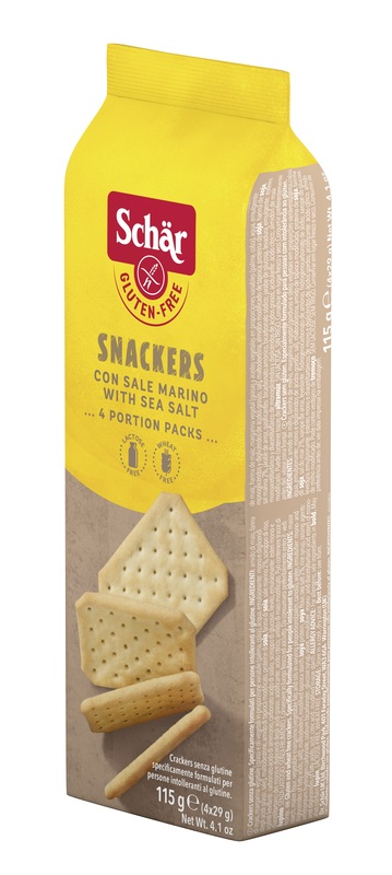 SCHAR SNACKERS CRACKERS CON SALE MARINO SENZA LATTOSIO 4 PORZIONI DA 29 G - Fontenova srl
