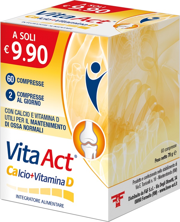 VITA ACT CALCIO + VITAMINA D 60 COMPRESSE - Fontenova srl