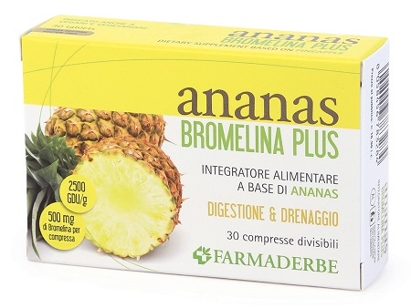 ANANAS BROMELINA PLUS 30 COMPRESSE - Fontenova srl