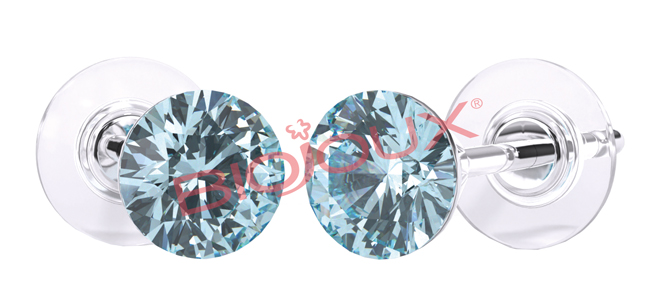 ORECCHINI STERILI BJT945 SWA CRYSTAL AQUAMARINE - Fontenova srl