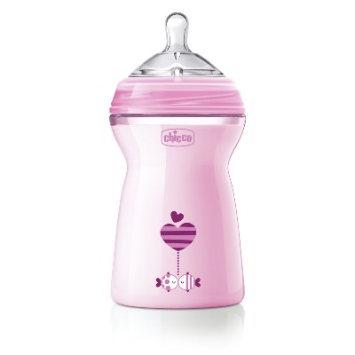 CHICCO BIBERON NATFEEL 6M+ GIRL 330 ML - Fontenova srl