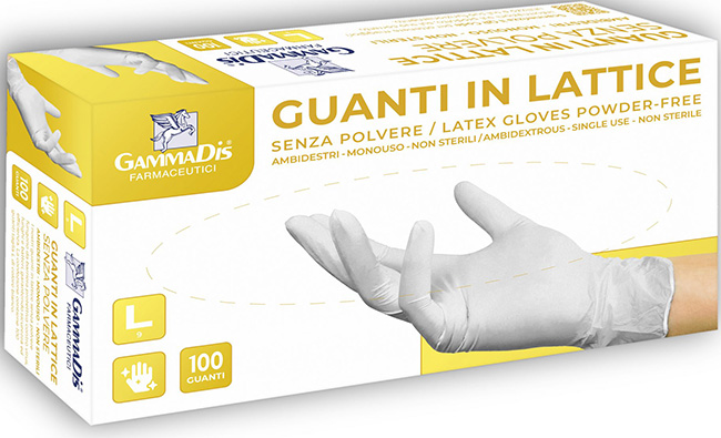 GUANTI LATTICE SENZA POLVERE SMALL 100 PEZZI GAMMADIS - Fontenova srl