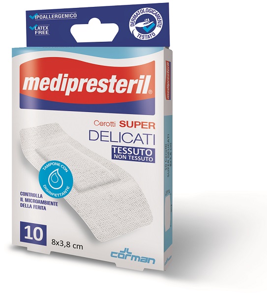 MEDIPRESTERIL CEROTTI DELICATI SUPER 8 X 3,8 10 PEZZI - Fontenova srl