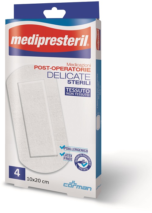 MEDICAZIONE POST OPERATORIA MEDIPRESTERIL DELICATA TNT 10X20CM 5 PEZZI - Fontenova srl
