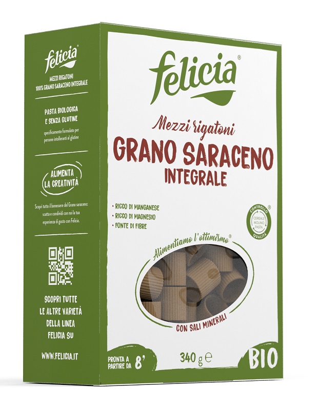 FELICIA BIO SARACENO MEZZI RIGATONI 340 G - Fontenova srl