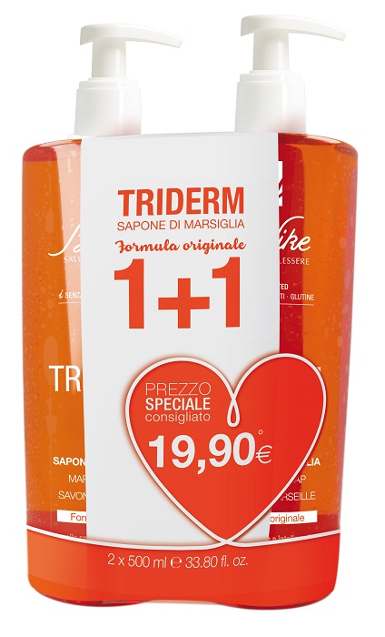 TRIDERM SAPONE DI MARSIGLIA BIPACK 2 FLACONI DA 500 ML - Fontenova srl