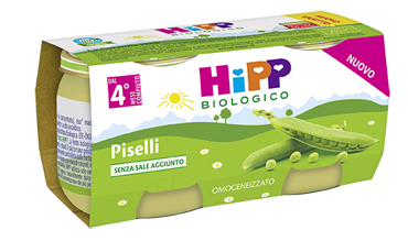 HIPP BIO OMOGENEIZZATO PISELLI 2X80 G - Fontenova srl
