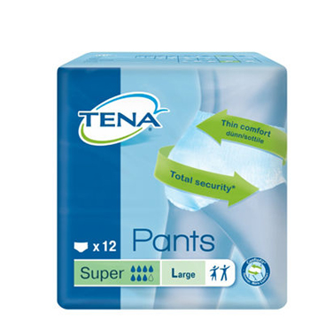 PANNOLONE PULL UP TENA PANTS SUPER TAGLIA LARGE 12 PEZZI - Fontenova srl