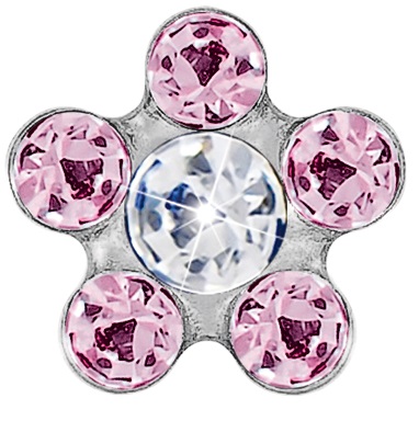 FIORE 6MM ROSA/PUNTO CRISTALLO - Fontenova srl