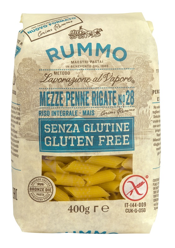 RUMMO MEZZE PENNE RIGATE N28 RISO INTEGRALE E MAIS 400 G - Fontenova srl