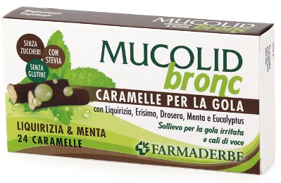 MUCOLID BRONC MENTA & LIQUIRIZIA 24 CARAMELLE - Fontenova srl