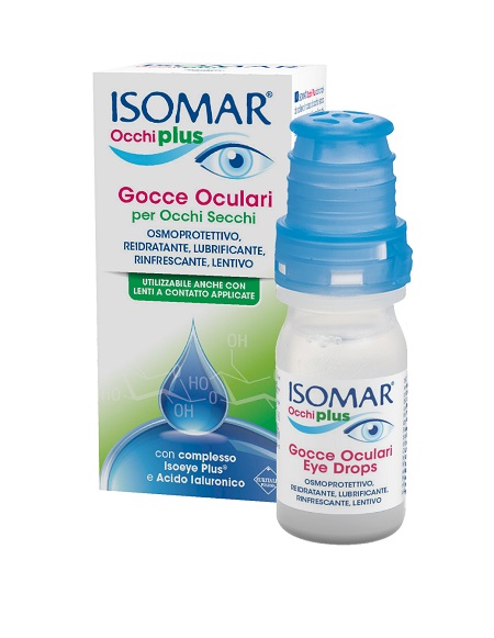 ISOMAR OCCHI PLUS GOCCE OCULARI PER OCCHI SECCHI ALL'ACIDO IALURONICO 0,25% 10 ML - Fontenova srl