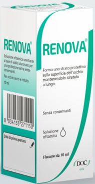 RENOVA COLLIRIO SOSTITUTO LACRIMALE A BASE DI ACIDO IALURONICO 0,4% FLACONE DA 10 ML SENZA CONSERVANTI - Fontenova srl