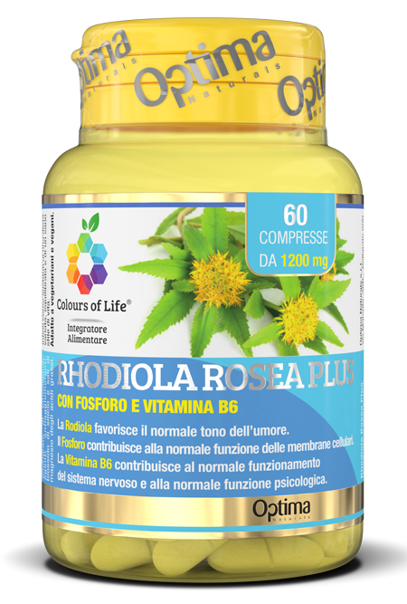 COLOURS OF LIFE RHODIOLA ROSEA PLUS 60 COMPRESSE 1200 MG - Fontenova srl