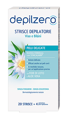DEPILZERO STRISCE VISO E BIKINI 20 PEZZI - Fontenova srl