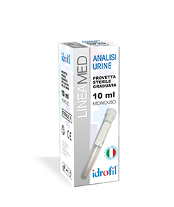 PROVETTA URINE CONICA IDROFIL LINEA MED CON TAPPO A PRESSIONE IN POLIETILENE BIANCO STERILE 10 ML - Fontenova srl