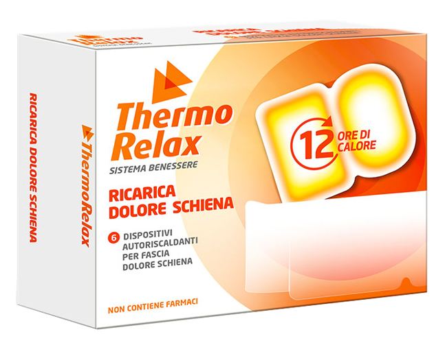 THERMORELAX RICARICA PER FASCIA DOLORE LOMBARE 6 DISPOSITIVI AUTORISCALDANTI - Fontenova srl