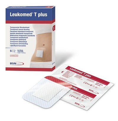 MEDICAZIONE POST-OPERATORIA LEUKOMED T PLUS TRASPARENTE IMPERMEABILE 8 X 10 CM - Fontenova srl