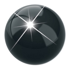 PRE ORECCHINO PALLINA NERA 4MM - Fontenova srl