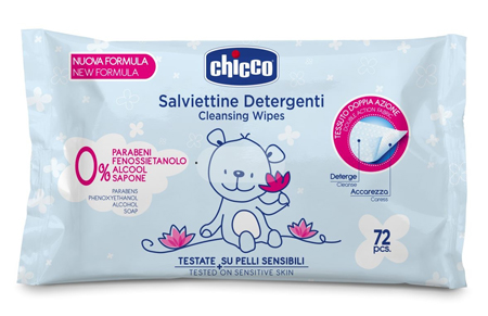 CHICCO COSMESI SALVIETT 72 PEZZI SENZA PLAQ - Fontenova srl