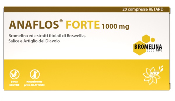 ANAFLOS FORTE 20 COMPRESSE 1000 MG SENZA GLUTINE NATURALMENTE PRIVO DI LATTOSIO - Fontenova srl