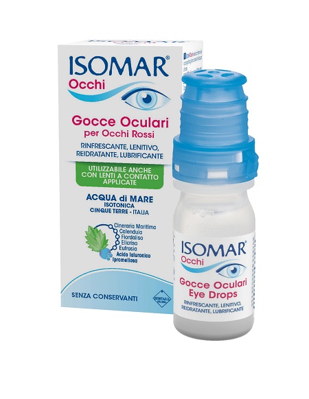 ISOMAR OCCHI GOCCE OCULARI ALL'ACIDO IALURONICO 0,20% 10 ML SENZA CONSERVANTI - Fontenova srl