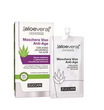 ALOEVERA2 MASCHERA VISO ANTIAGE 4 SACCHETTI 20 ML - Fontenova srl