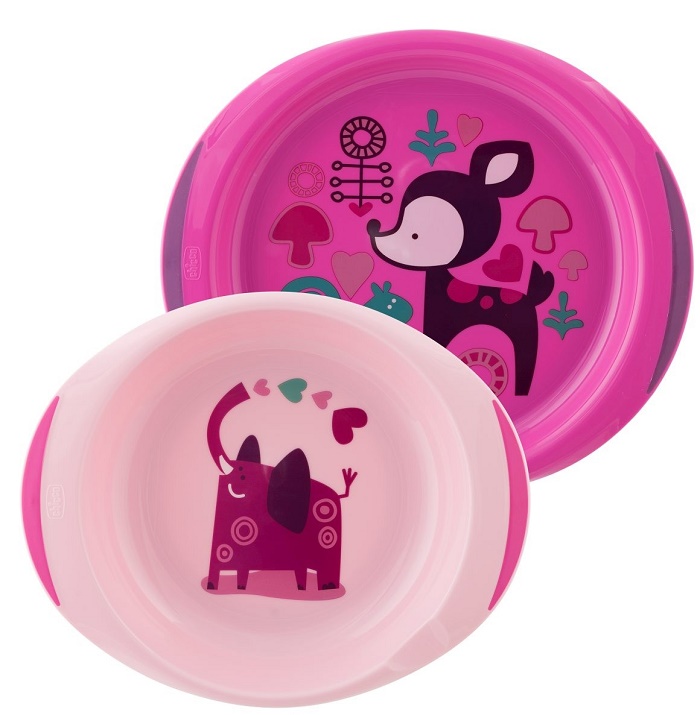 CHICCO PIATTO FONDO E PIANO 12 MESI+ ROSA/VERDE - Fontenova srl