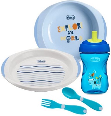 CHICCO SET PAPPA 12 MESI+ AZZURRO - Fontenova srl