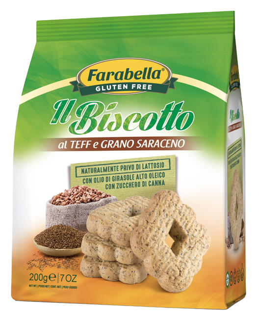 FARABELLA IL BISCOTTO AL TEFF E GRANO SARACENO 200 G - Fontenova srl
