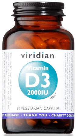 VIRIDIAN VITAMIN D3 2000IU 60CPS - Fontenova srl