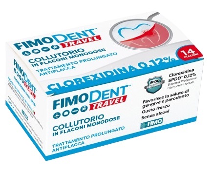 FIMODENT TRAVEL COLLUTORIO CLOREXIDINA SPDD 0,12% 14 FLACONCINI MONODOSE 10 ML - Fontenova srl