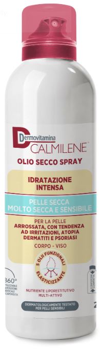 DERMOVITAMINA CALMILENE OLIO SECCO SPRAY IDRATAZIONE INTENSA PER PELLE SECCA, MOLTO SECCA E SENSIBILE 200 ML - Fontenova srl