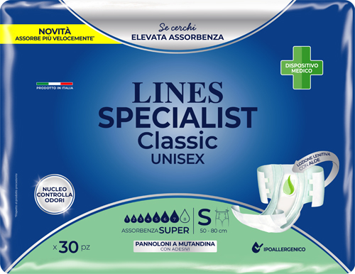PANNOLONE MUTANDA LINES SPECIALIST CLASSIC MP SUPER 30 PEZZI - Fontenova srl