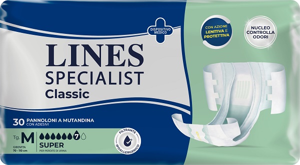 PANNOLONE A MUTANDA LINES SPECIALIST CLASSIC SUPER MM 30 PEZZI - Fontenova srl