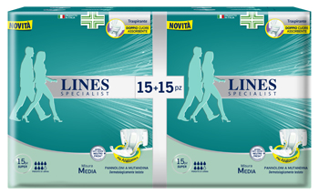 PANNOLONE A MUTANDA LINES SPECIALIST SUPER MM 30 PEZZI - Fontenova srl