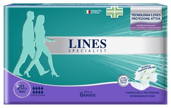 LINES SPECIALIST PANNOLINO MUTANDA MG MAXI 20 PEZZI - Fontenova srl