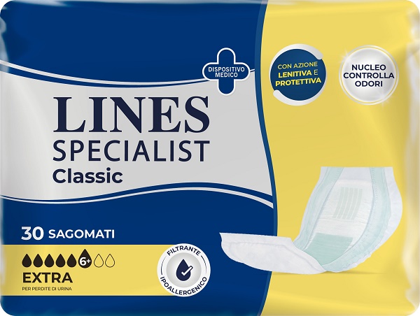PANNOLONE LINES SPECIALIST CLASSIC SAGOMATO EXTRA 30 PEZZI - Fontenova srl