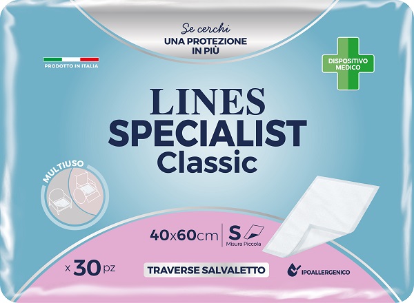TRAVERSA PER INCONTINENZA LINES SPECIALIST CLASSIC 40X60 CM 30 PEZZI - Fontenova srl